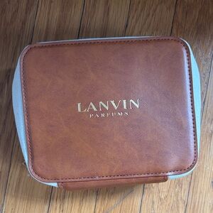 Lanvin Tan and Gray Toiletry Bag